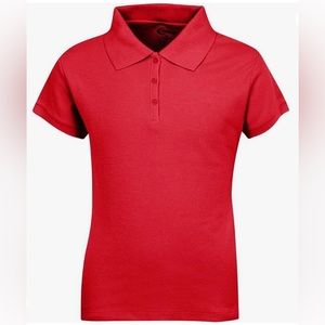 NEW - Junior Short Sleeve Polo Shirt - Red